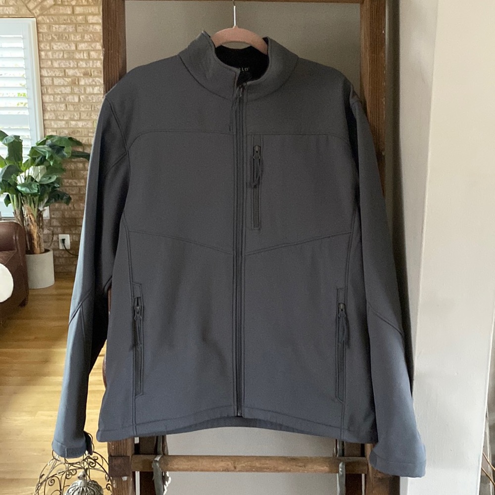 Tesla Gray Softshell Jacket Full Zip Large - image 1